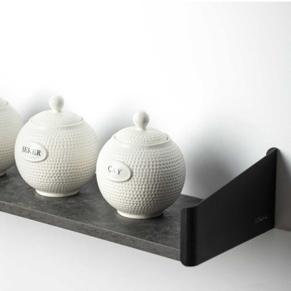 شلف چوبی طوسی تیره