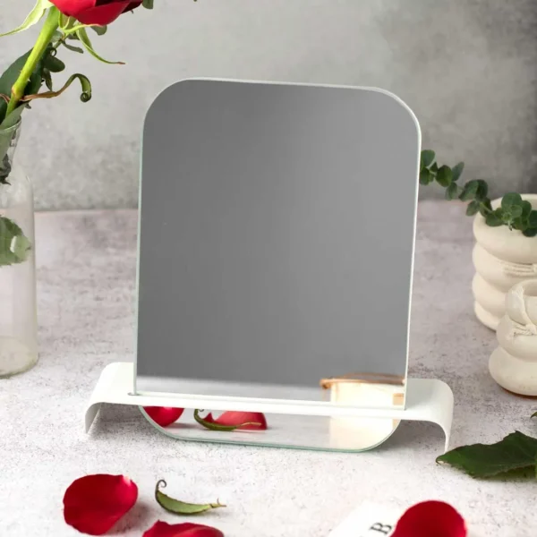 خرید آینه مستطیل پایه خم فلزی دینیال مدل DN1515