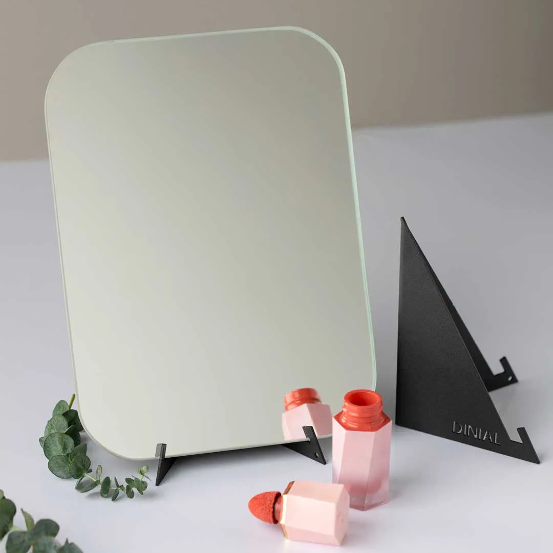 خرید آینه مستطیلی پایه مثلثی فلزی مدل DN1212