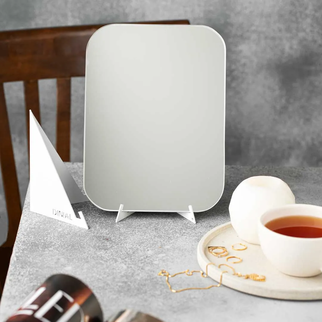 خرید آینه مستطیلی پایه مثلثی فلزی مدل DN1212