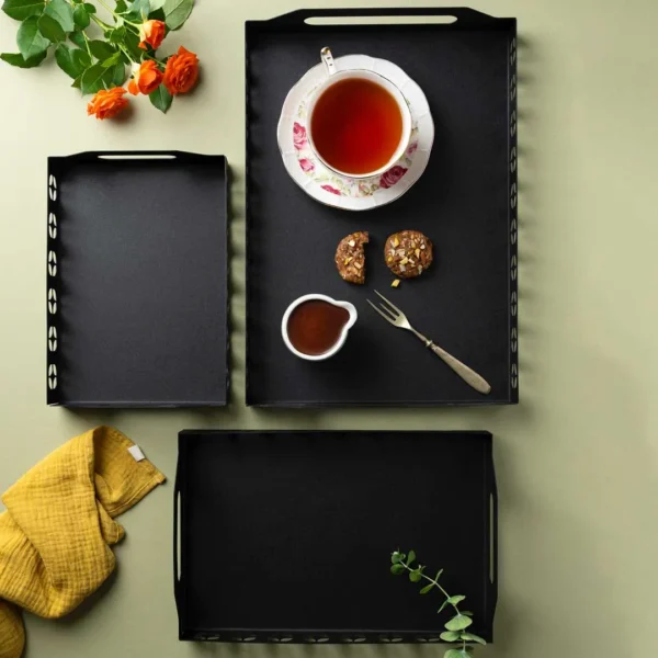 سینی گلدار و دسته دار دینیال فلزی (5)